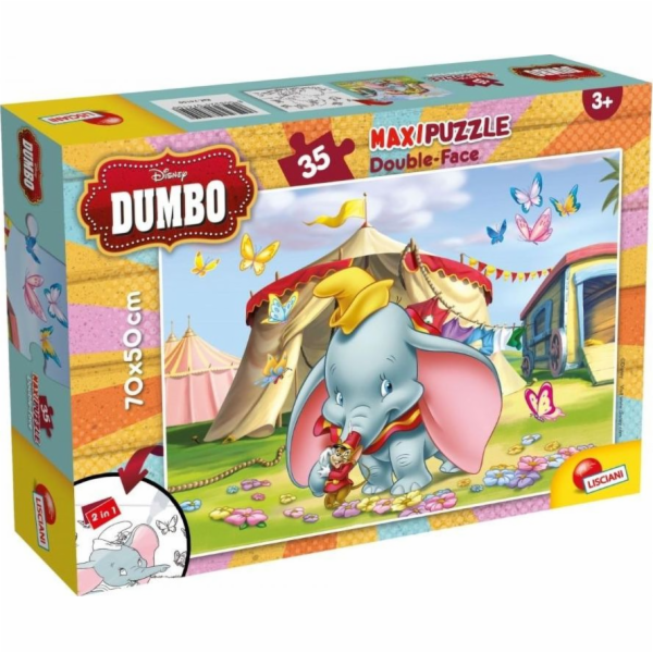 Lisciani Oboustranné puzzle maxi 35 Dumbo