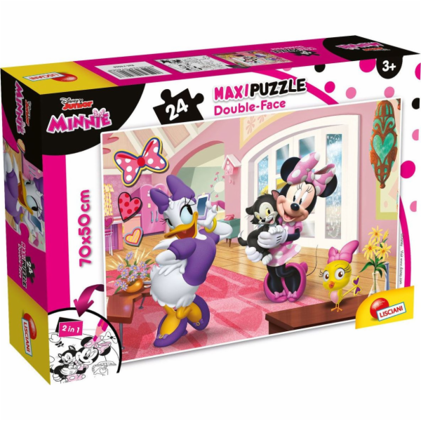 Lisciani Oboustranné puzzle maxi 24 Minnie Mouse