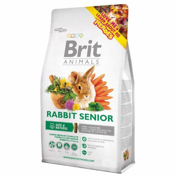Brit ANIMALS 1,5kg KRÁLÍK SENIOR KOMPLET