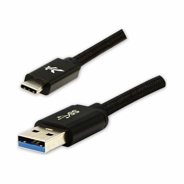 Kabel USB Logo USB-A - USB-C 2 m Černý