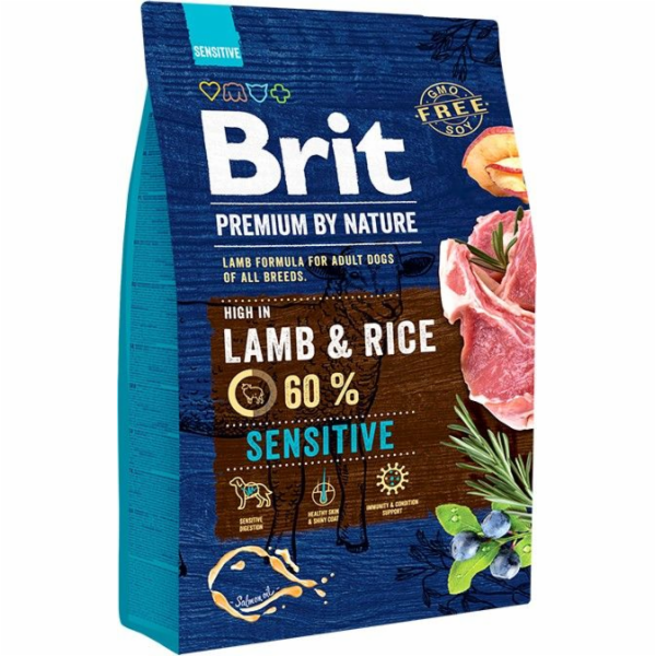 Brit Premium by Nature Sensitive Lamb 3kg granule pro psy