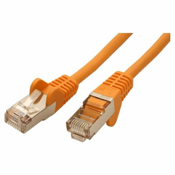 FTP patchcord, Cat.5e, RJ45 M-7,5m, chráněný, žlutý, ekon...