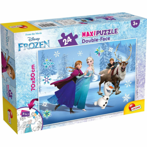 Lisciani Oboustranné puzzle Maxi 24 Frozen 2