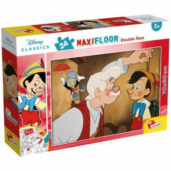 Lisciani Two -Tised Floor hádanky maxi 24 Pinocchio