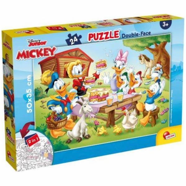 Lisciani Oboustranné puzzle Plus 24 Kačer Donald