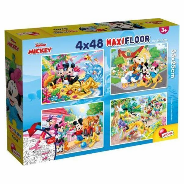 Lisciani Puzzle Supermaxi 4x48 Mickey Mouse