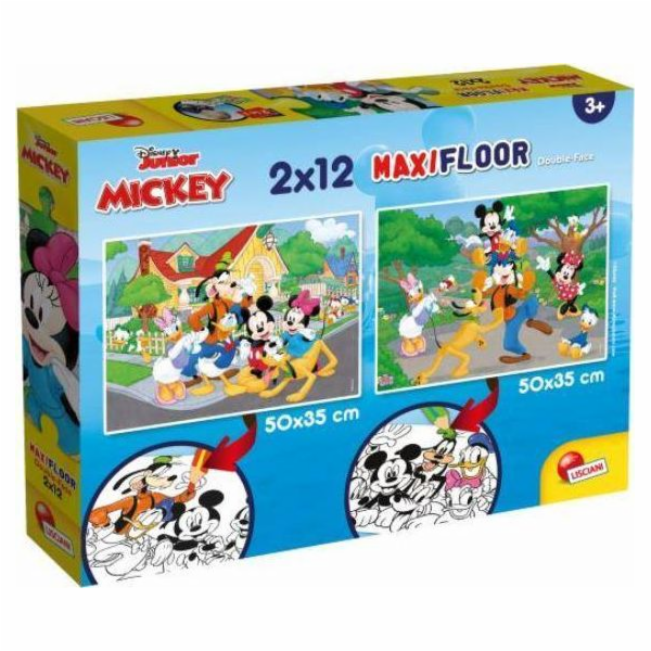 Lisciani Puzzle Supermaxi 2x12 Mickey Mouse