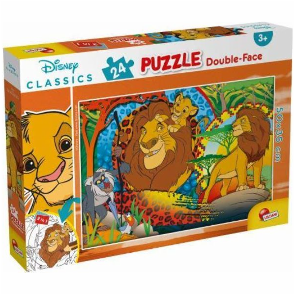 Lisciani Oboustranné puzzle Plus 24 Lví král