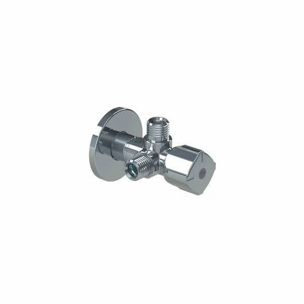 Rohový ventil CQ4102, vnější závit 1/2"x3/8"x3/8".