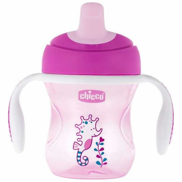 Chicco 692110-STŘÍBRNÝ HRNEK S VÝPOJKEM 6M+