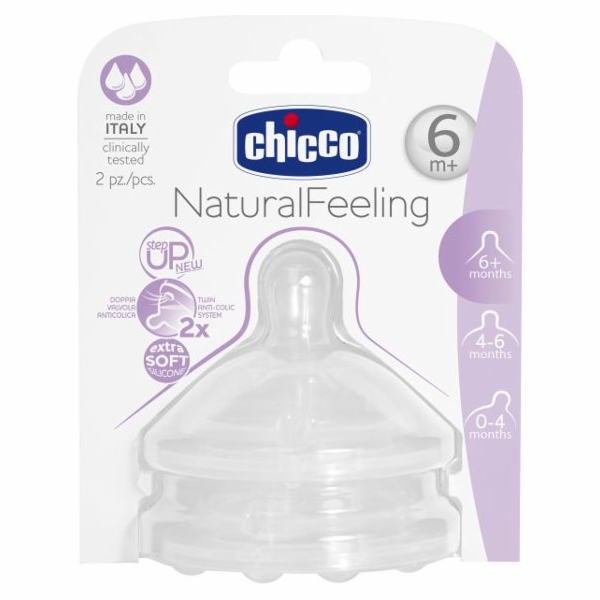 Chicco láhev struk rychlý tok 6m+ 2 kusy