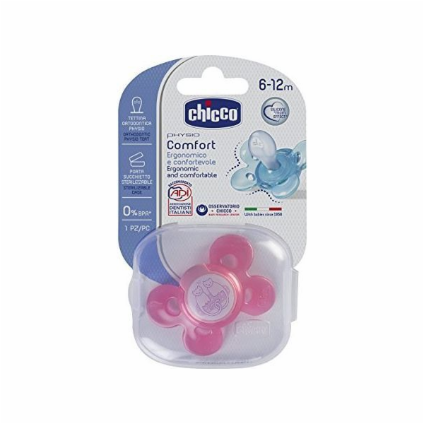 Chicco Physio Comfort dudlík růžový 6-12m (7491311)