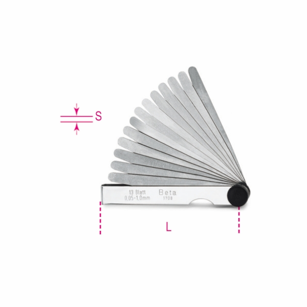 Beta Tools Metrická spárová měrka 0,05-1 mm - 017080020