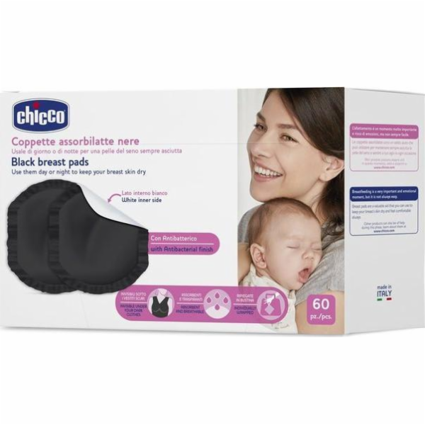 Chicco CHICCO-7739-Vložky na prsa 60KS ČERNÉ