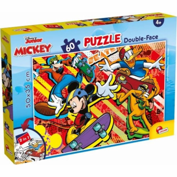 Lisciani Oboustranné puzzle 60 dílků. Mickey Mouse o rozm...