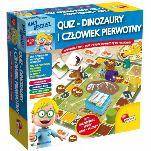 Lisciani Malý génius, Kvíz – Dinosauři a primitivní člově...