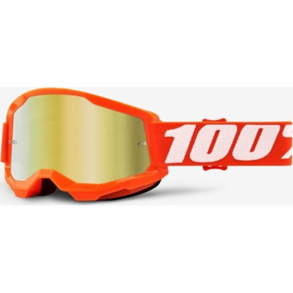 100% brýle 100% LOSS 2 ORANGE (zlaté zrcadlové sklo proti...