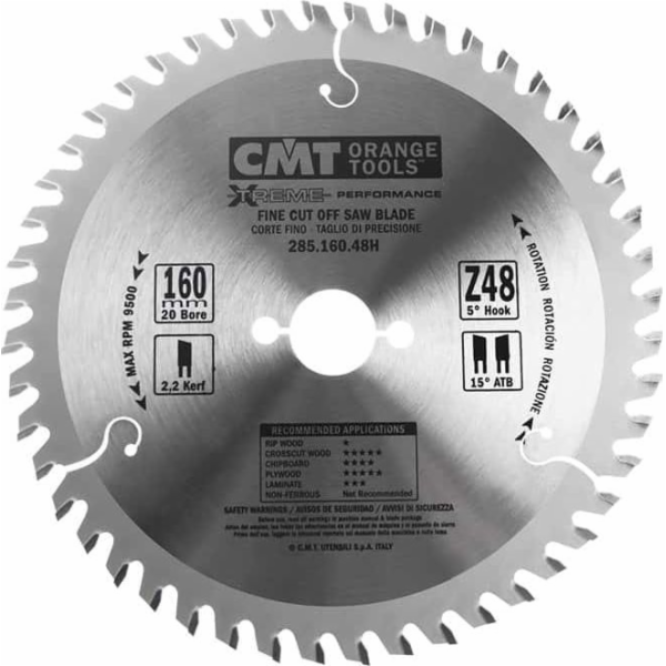 CMT HM pila D=160 F=20 Z=48 K=2,2/1,6 (285,160,48H)