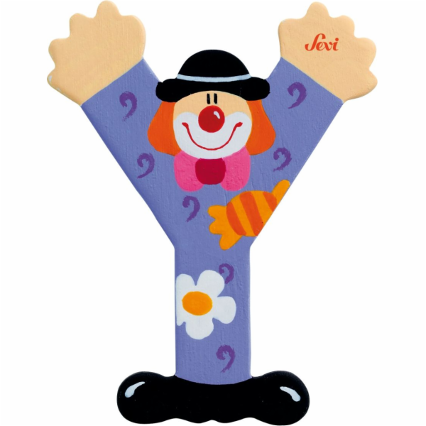 Sevi dřevěné písmeno Y, klaun (81761)