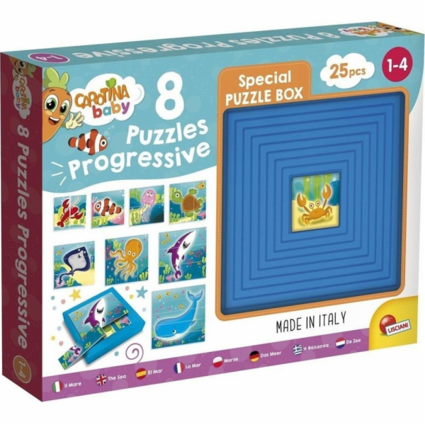 Lisciani Carotina Baby Puzzle - 8 progresivních hádanek
