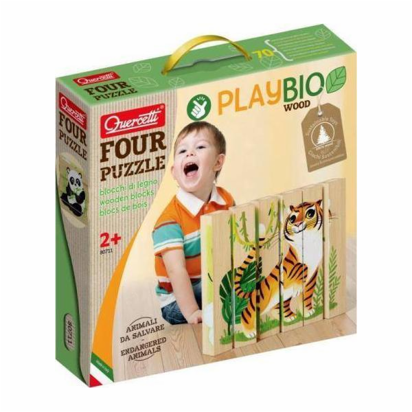 Quercetti Puzzle Ohrožená zvířata