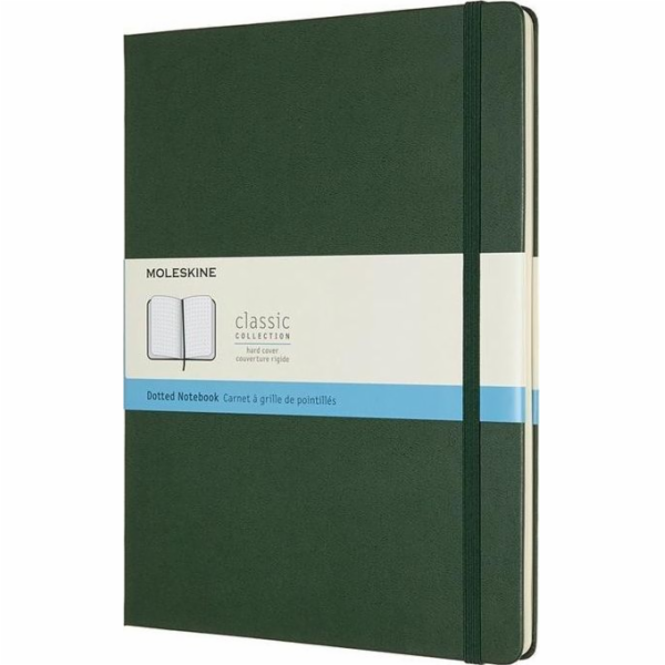 Moleskine Notes Classic XL 19x25 tw. kropki myrta zielony
