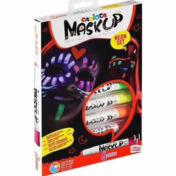 MaskUp neonové tužky na obličej 6 barev CARIOCA