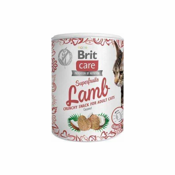 Brit Care Cat Snack Superfruits Lamb 100g pamlsky pro kočky