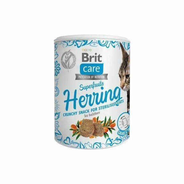 BRIT Care Cat Snack Superfruits Herring - pamlsek pro koč...