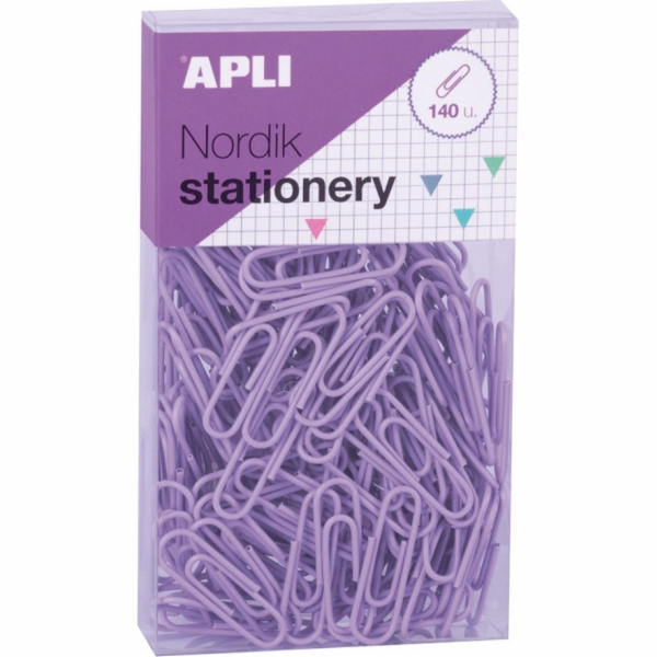 Apli Kulaté kancelářské sponky APLI Nordik, 28 mm, 140 ks...