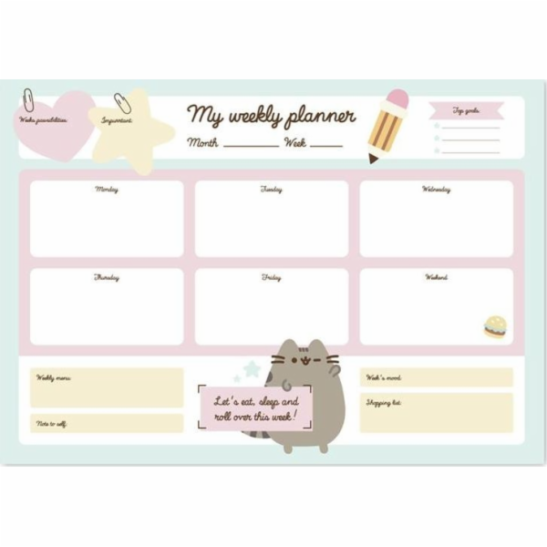 Pusheen Weekly Planner z kolekce Foodie