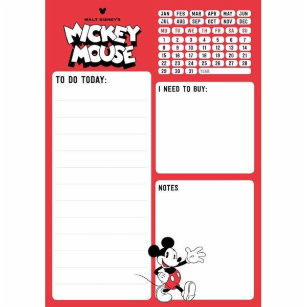 Mickey Mouse Mickey Mouse - Plánovač 54 strony A5