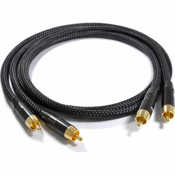 Melodika RCA (Cinch) x2 - RCA (Cinch) x2 kabel 0,5m černý