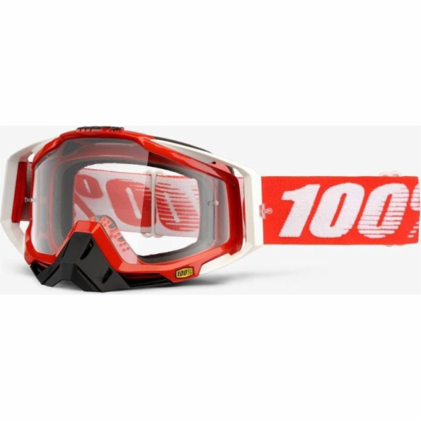 100% 100% RACECRAFT FIRE RED brýle (Čistý zorník proti za...