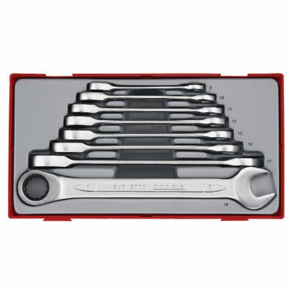 Teng Tools Sada ráčnových kombinovaných klíčů 8 - 19 mm 8...