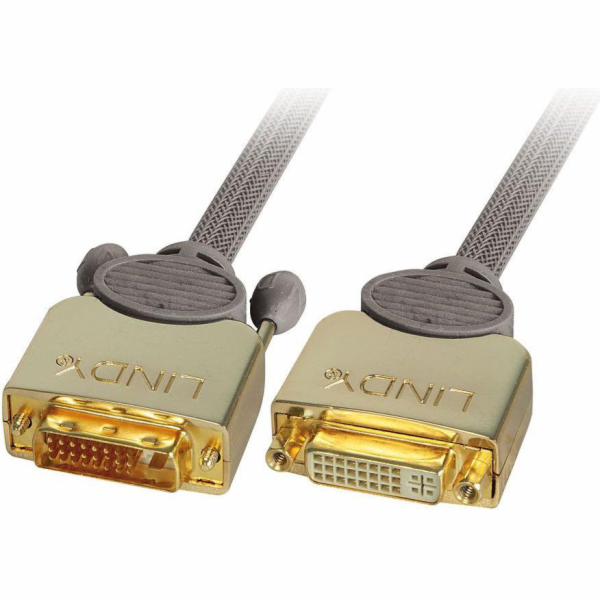 Kabel Lindy DVI-D - DVI-D 2m zlatý (37150)