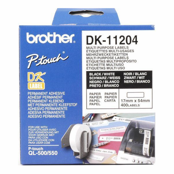 Brother páska DK-11204 (černá na bílé)