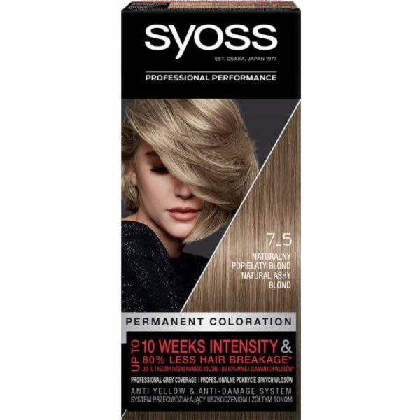 Syoss Barva na vlasy trvale barvící 7-5 Natural Ash Blonde