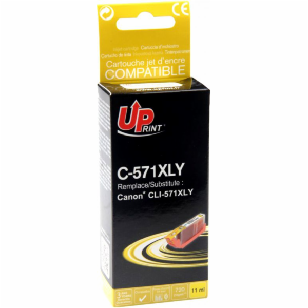 Inkoust UPrint C-571XLY / CLI571Y XL (žlutý)