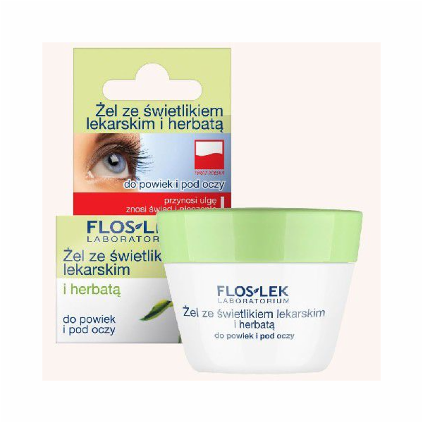 FLOSLEK Oční gel se světlíkem a čajem na oční víčka kelím...