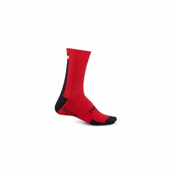 Ponožky Giro HRC + MERINO WOOL tmavě červená černá šedá s...