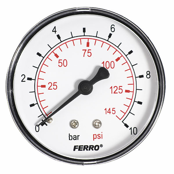 Ferro manometr 63mm 1/4” zadní připojení (M6310A)