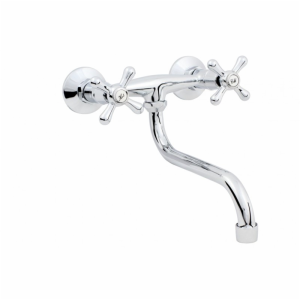 Kuchyňská baterie Hydroland Retro nástěnná chrom (B204)