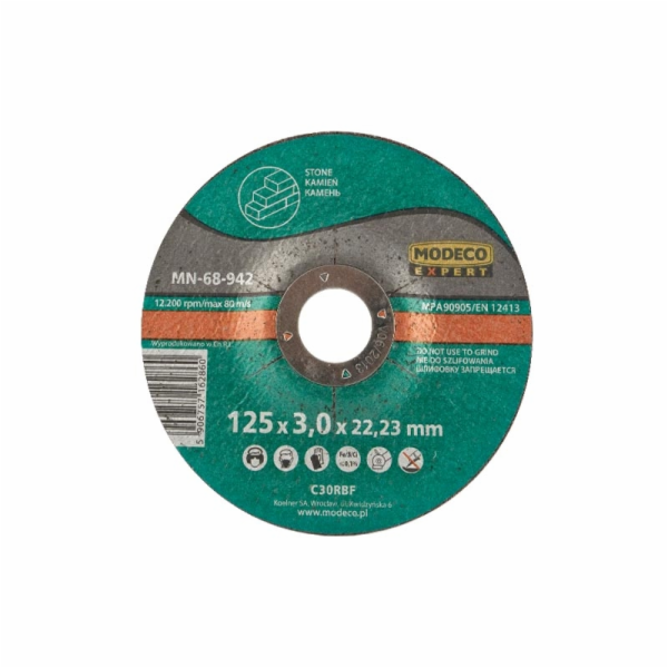 Modeco Konvexní brusný kotouč na řezání betonu 125mm 25ks...