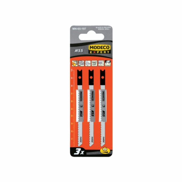 Modeco Listy pro přímočarou pilu U-Shank 100mm 3ks - MN-6...
