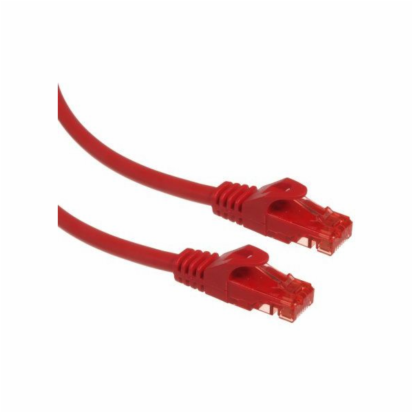 Maclean RJ-45/RJ-45, kat.6, U/UTP, červená, 3m (MCTV-303R)