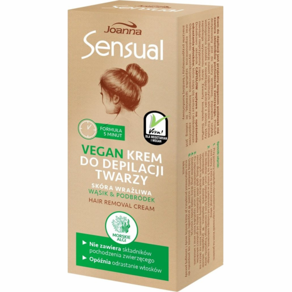 Joanna Sensual Vegan depilační krém na obličej 20g