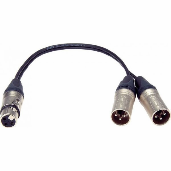 Kabel Klotz XLR - XLR x2 0,1m černý