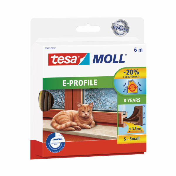 Tesa Gumové těsnění 9mm E-profil bronz 6m (0546323)