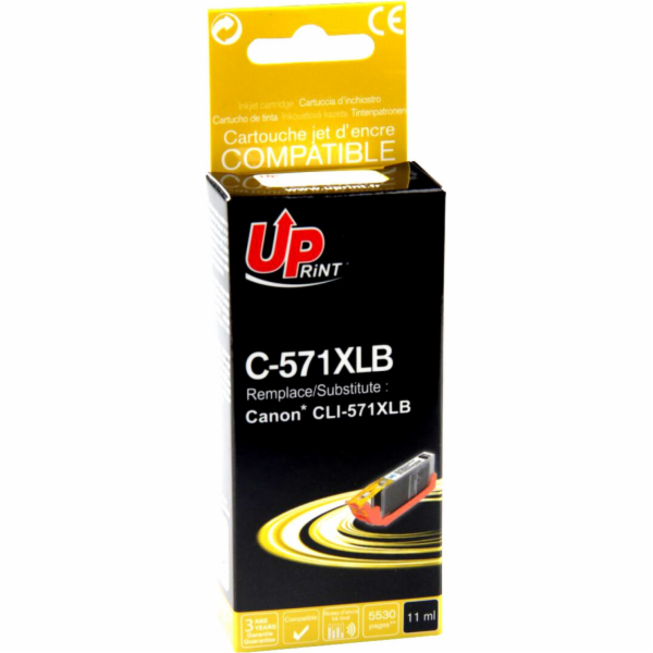 UPrint Ink C-571XLB / CLI571BK XL (černý)